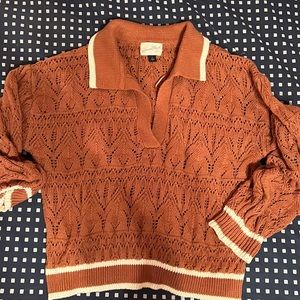 Rust knit Polo